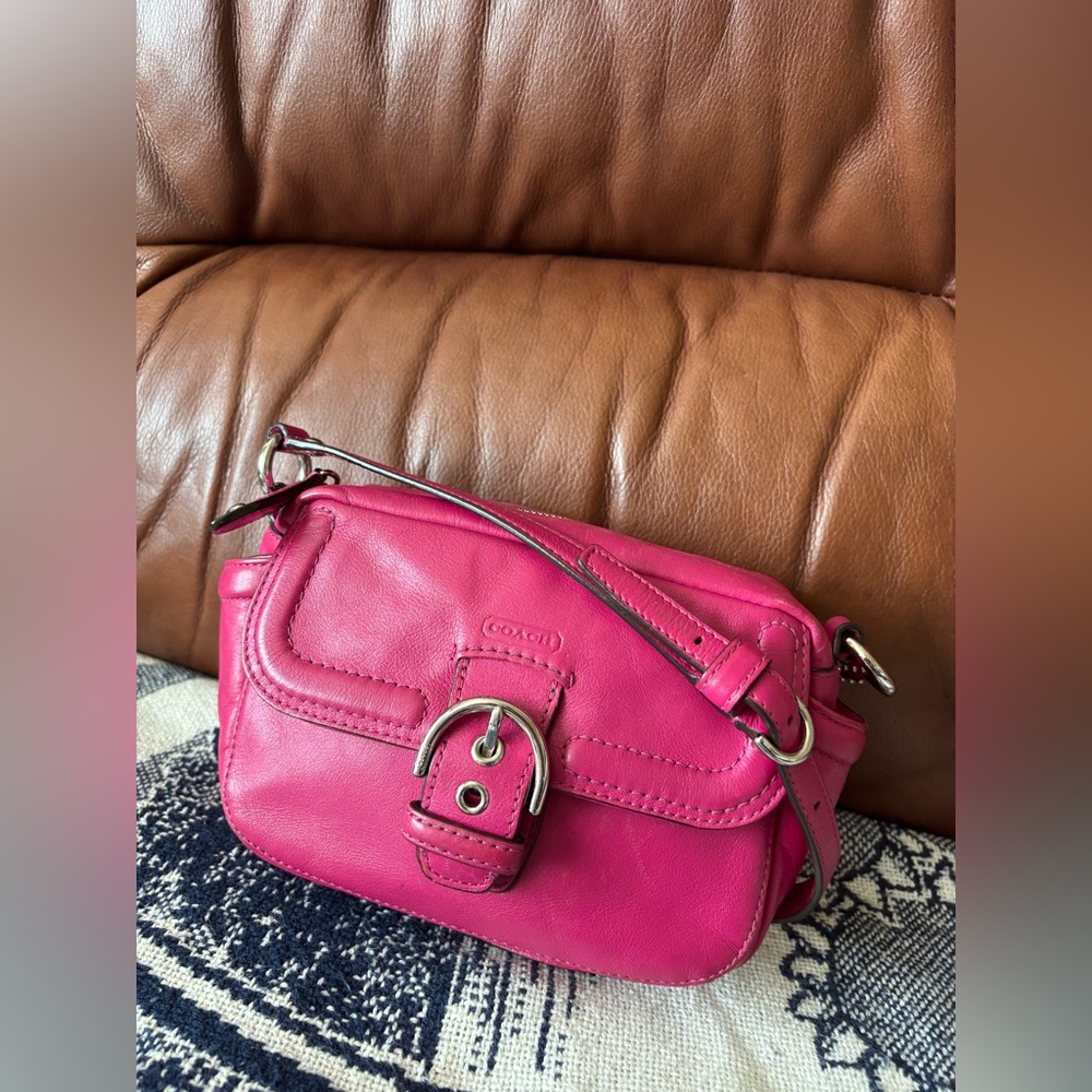 Coach Pink Campbell Leatner Crossbody Bag